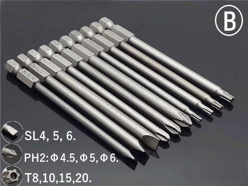 10Pcs Security Tamper Proof Magnetic Holder Screwdriver Bits Slotted Phillips Torx Hex Proof Screwdrivers Bit