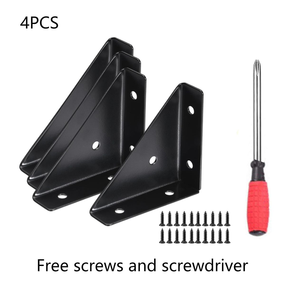 4/8/12/16Pcs Iron Corner Bracket Thickened Wall Fixed Bracket Support Frame Angle Corner Brackets For Shelves: Orange