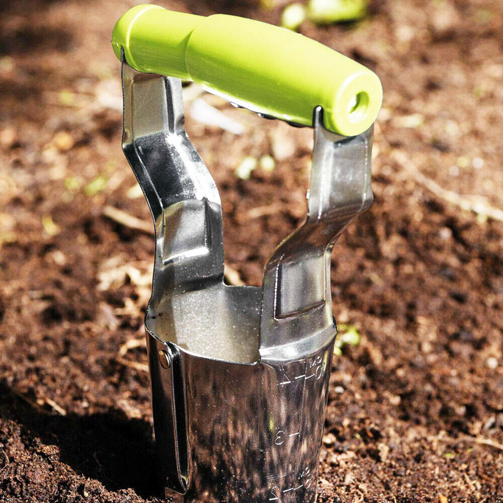 Carbon Steel Bulb Planter Digging Refilling Hole Depth Marker for Dahlia