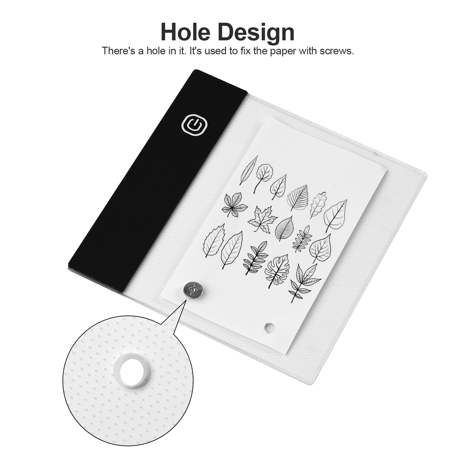Kit de libro plegable con Mini almohadilla de luz LED de caja de luz tableta con agujero 300 hojas Flipbook tornillos de encuadernación de papel para dibujo