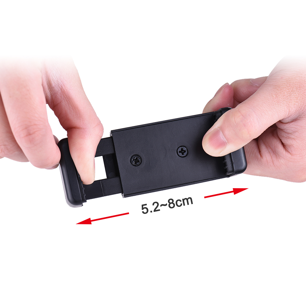 Verstelbare Telefoon Houder Clip Beugel Klem Mount met 1/4 "Schroef Gat voor Selfie Zelfontspanner Monopod Statief voor iPhone Smartphone