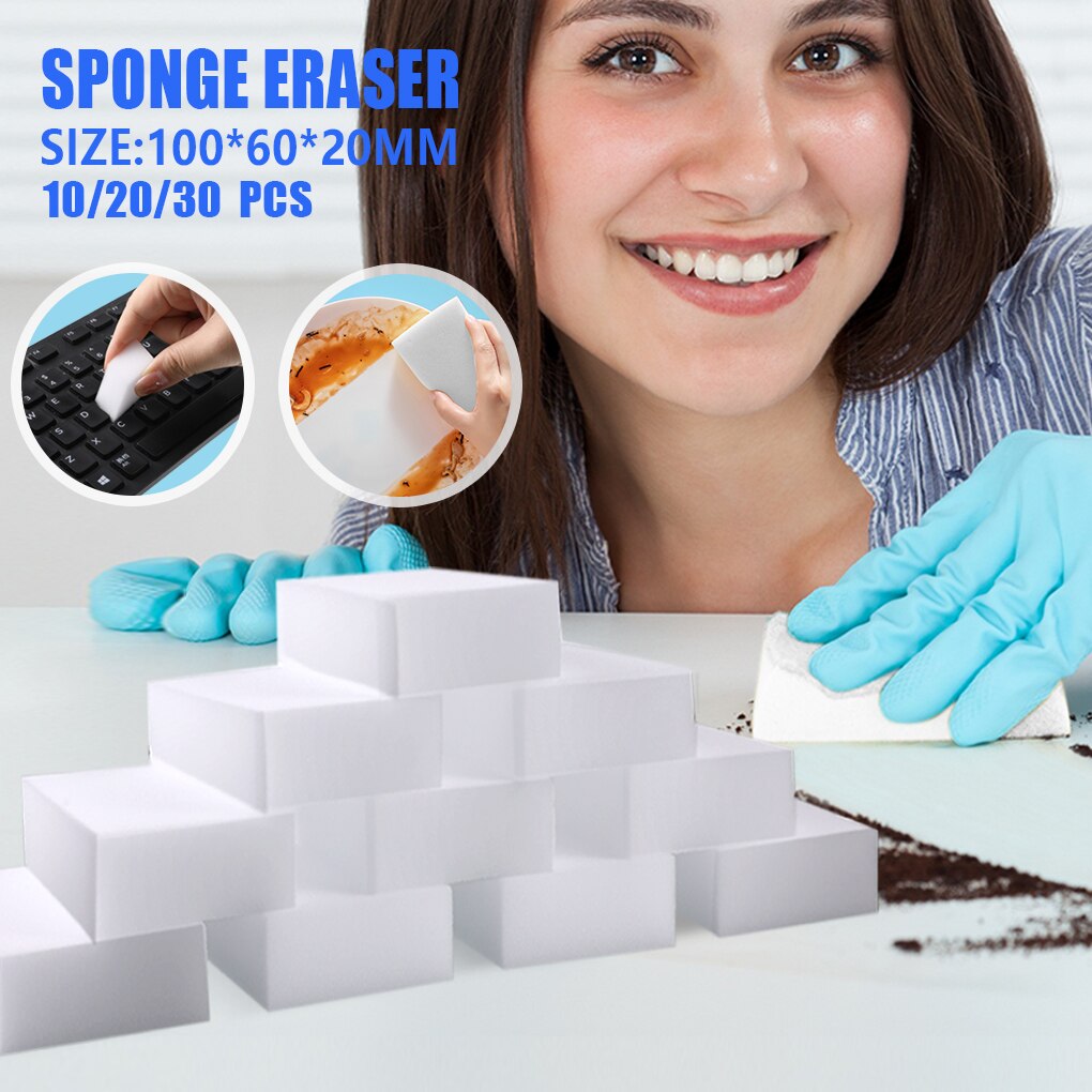 10Pcs Witte Spons Eraser Melamine Cleaner Multifunctionele Keuken Schotel Badkamer Schoonmaken Gereedschap Nano Spons