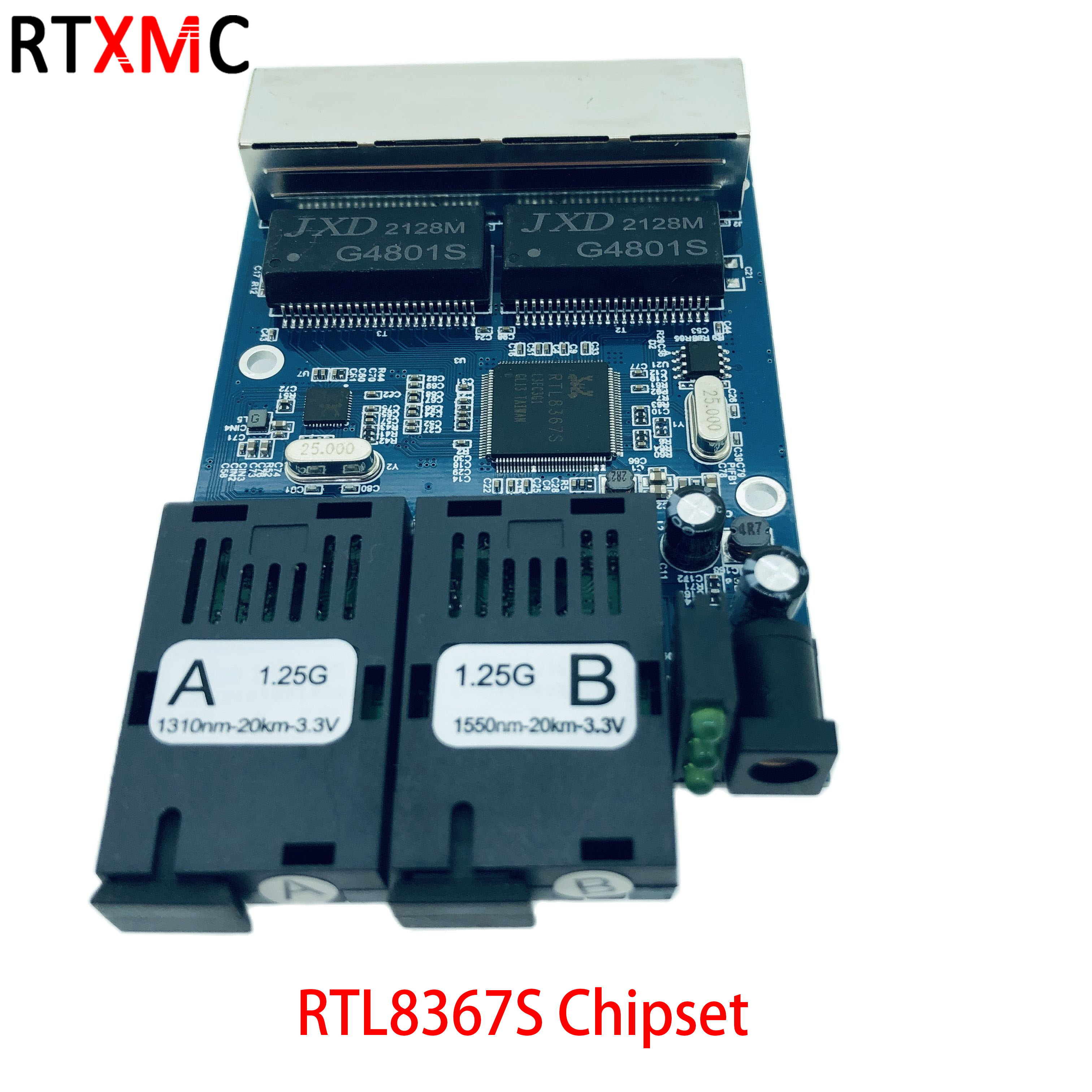 Media Converter Switch 10/100/1000M Fiber Ethernet Transceiver 1.25G 2SC 4RJ45 2FO 4LAN Adapt Optic Fibre Optique Ottica Gigabit