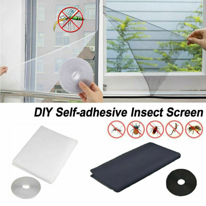 Magnetic Window Mesh Door Curtain Snap Net Guard Mosquito Fly Bug Insect Screen Door & Window Screens@11