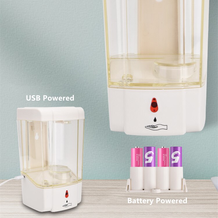 900ML Automatic Sensor Hand Disinfection Machine Touchless USB Recharge Wall Mounted Soap Dispenser Hand Cleaner