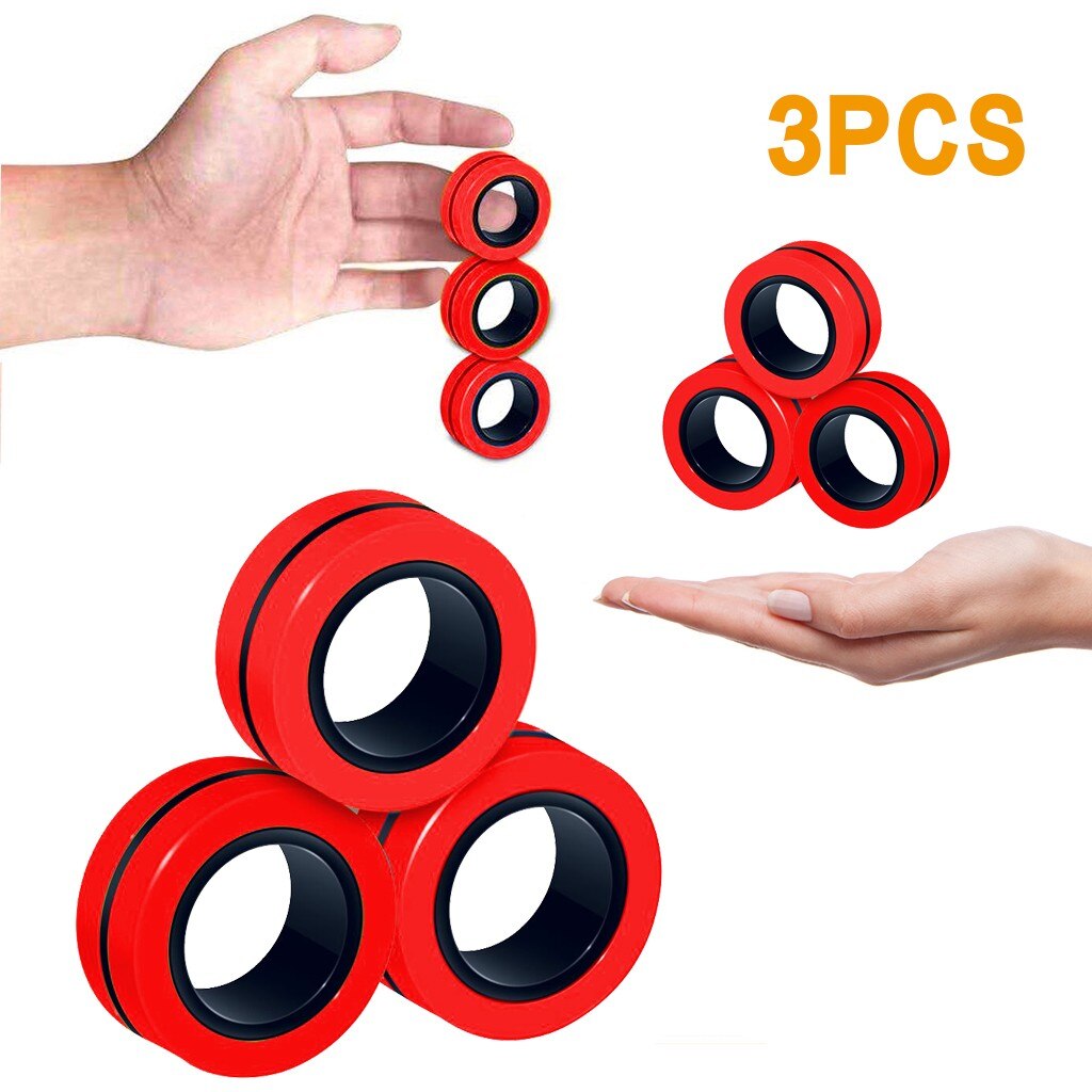 Funny Fidget Spinner Magnetic Bracelet Ring Unzip Toy Magic Ring Props Tools Anti Stress Figet Toys Stress Child Toys Relief#gm