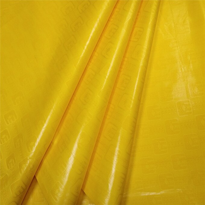 Tissu africain et nigérian pour homme | Tissu riche et de , en coton et en brocade africain, bassin bazin, lot de 5 mètres: yellow