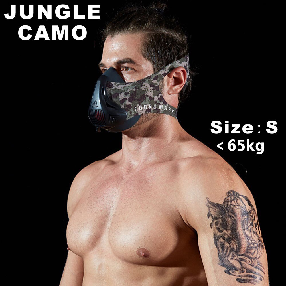 Fitness training sports mask 3.0 sports mask Fitness ,Workout ,Running , Resistance ,Elevation ,Cardio ,Endurance Mask: Jungle Camo S