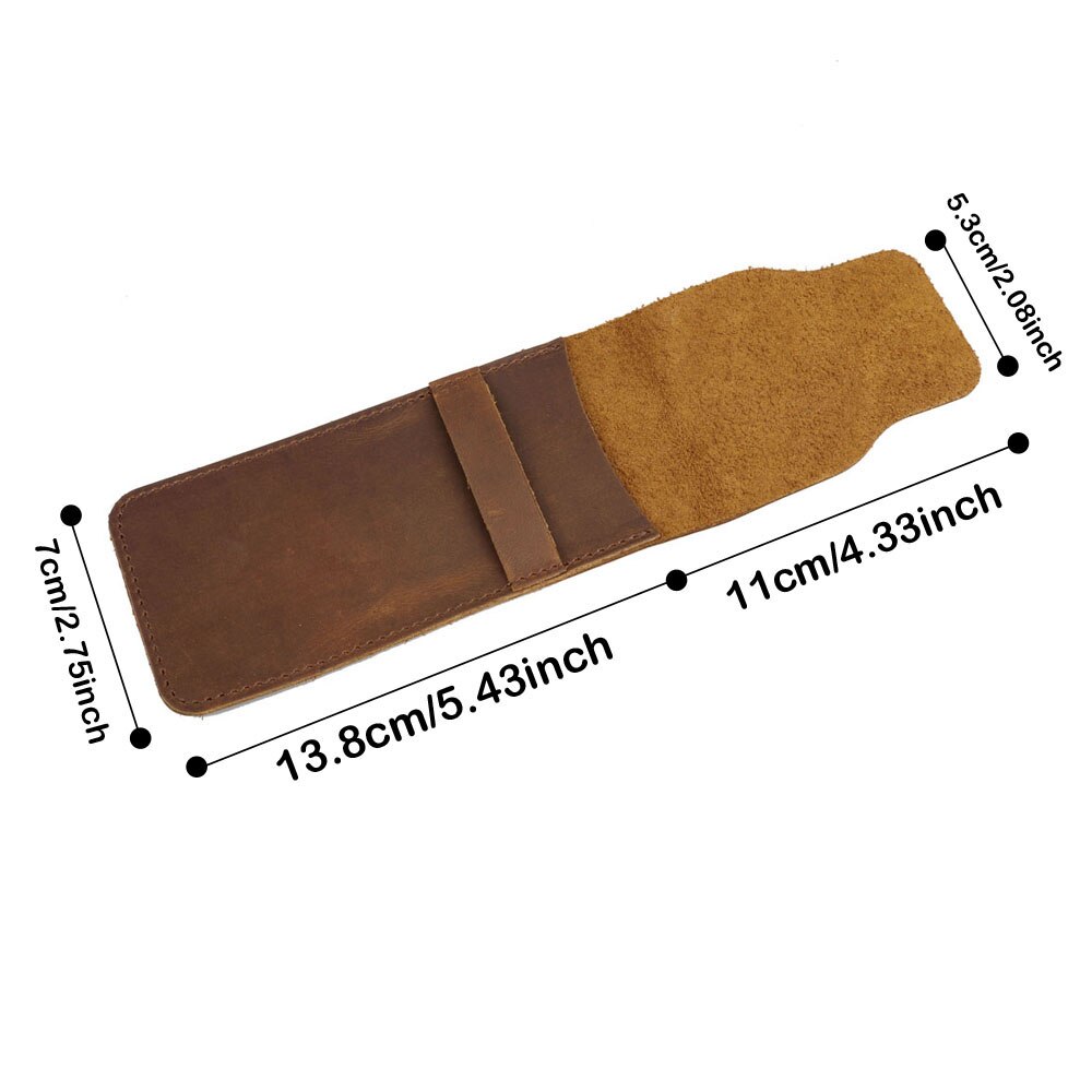 Vintage læder 10 huller mundharmonika opbevaringspose brun beskyttende harpe taske hylsterholder bærbar diatonisk harpe taske tilbehør