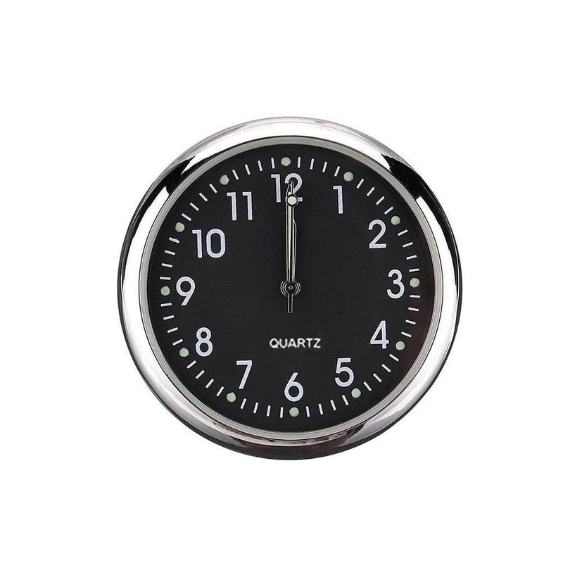 Pocket Small Mini Clock Car Dashboard Air Vent Stick-On Clock Quartz Analog Watch 4 Color Can Choose