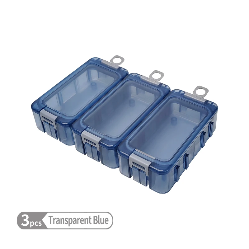 Caja de herramientas que brilla en la oscuridad para pesca, Mini caja de almacenamiento de empalme, accesorios de plástico, contenedor de cebo duro para carpa: Blanco