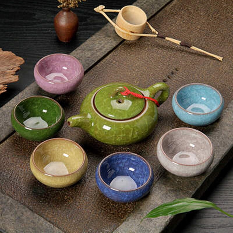 Zisha Theepot Keramische Oven Wordt Kung Fu Theepot Ice Gebarsten Glazuur Theepot 4
