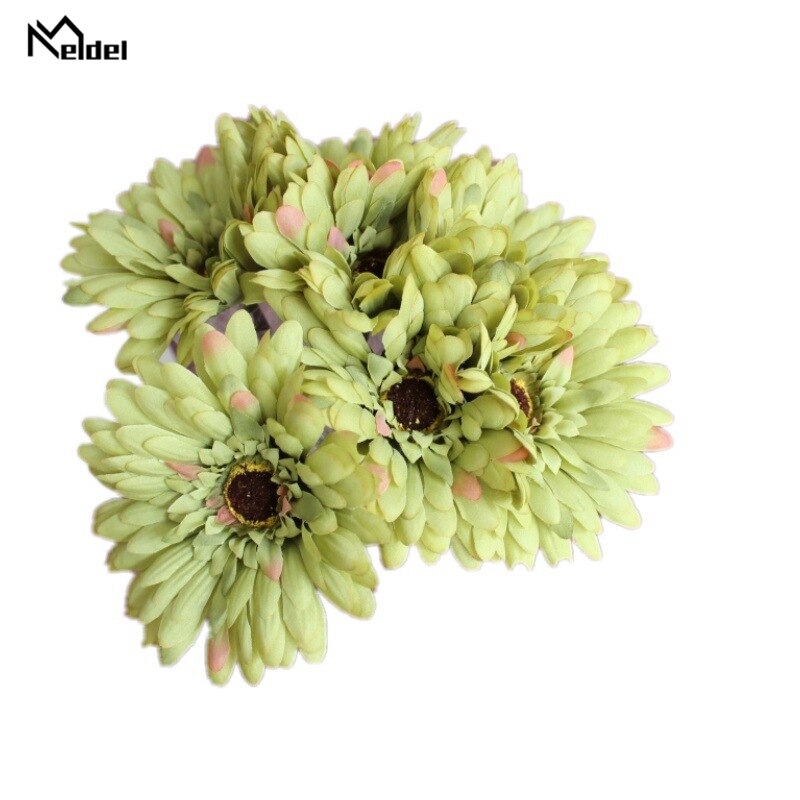 Meldel bruidsboeket gerbera's kunstzijden madeliefjes bruidsmeisjesaccessoires bruidsboeket doe-het-zelf huisdecoraties: Groente