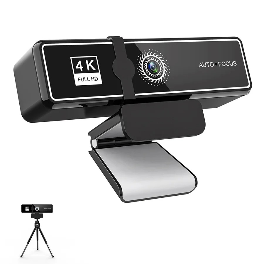 4k pro full hd-webbkamera 4000 x 3000 kontorsmöteskamera live för pc, bärbar dator, telefon, stationär dator, miniwebbkamera, gratis infällbart stativ: Grön