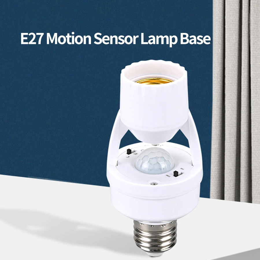 AC85-265V Bewegung Sensor Lampe Kopf Basis E27 E26 Schalter Lampe Halfter Sockel Adapter Konverter Menschlichen Induktion Infrarot Körper Sensor