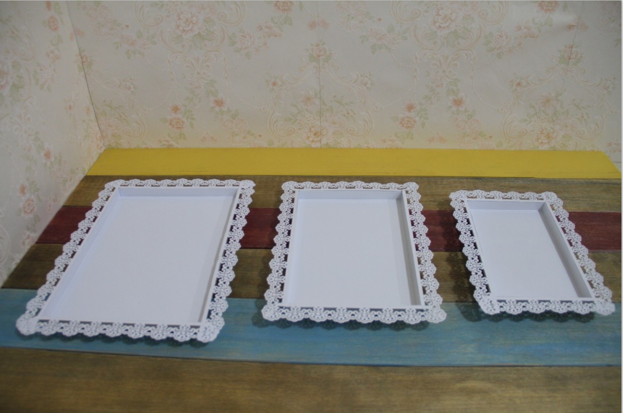 Wit Europese Bruiloft Iron Cake Cake Dessert Gebak Fruit Show Tray Thee Dessert Dessert Dienblad Lade: 3 sets