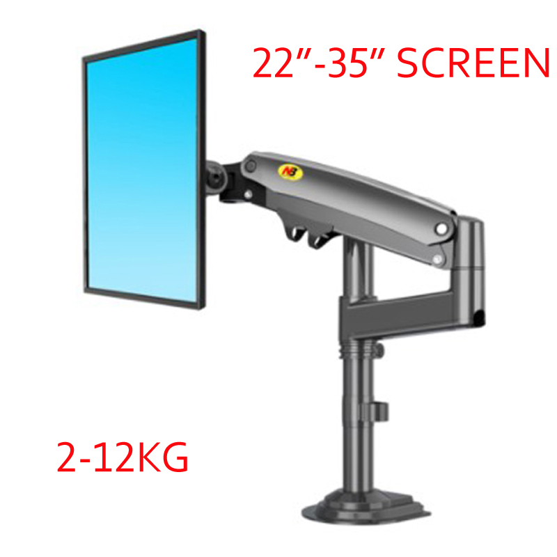 NB H100 22-35" 17"-30" GasveerMonitor Houder Arm Full Motion LCD TV Mount 2-9kg 2-12kg ergonomische dubbele arm klembeugel USB3