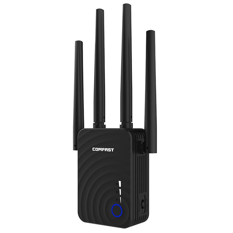 Comfast Gigabit WiFi Repeater 1200 Mbps Dual Band 5G Draadloze Wifi Router Wifi Signaal Booster Wi-Fi 4 * 2dbi antennes Wifi Extender