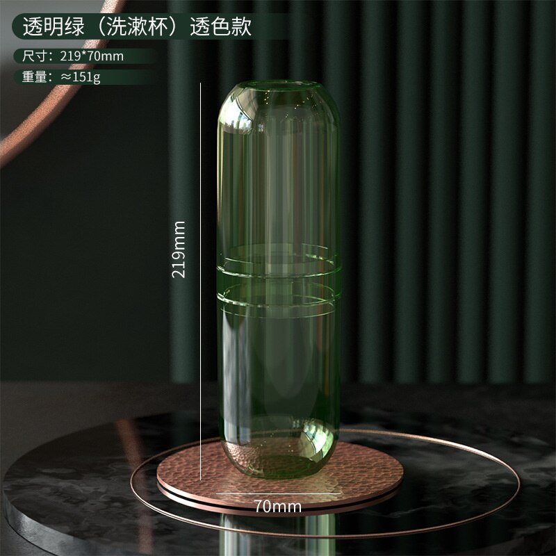 Travel Tooth Storage Washing Cup Portable Toothbrush Storage Box Household Mouthwash Cup Toothbrush Boxes: Green