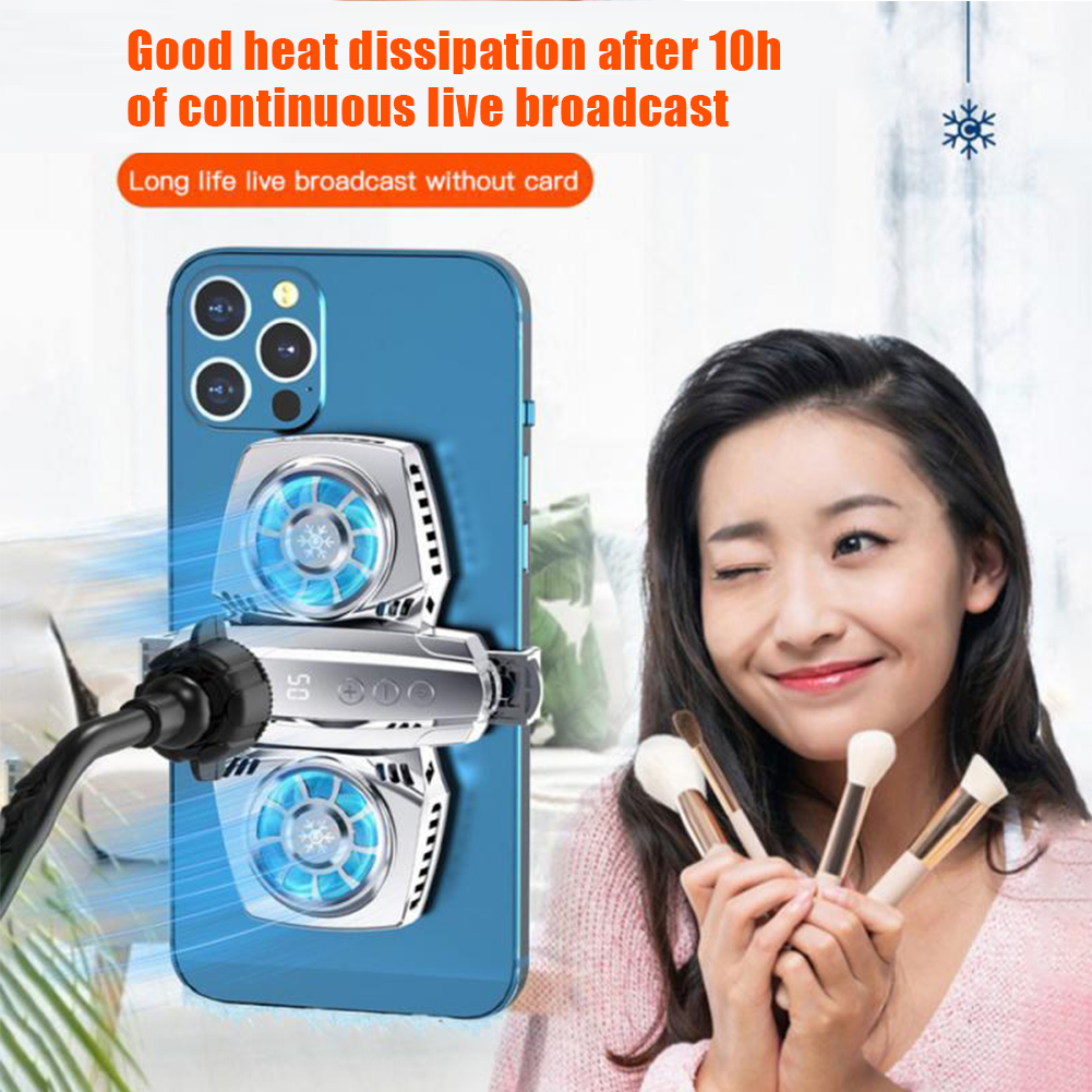 Digitale Display Mobiele Telefoon Halfgeleider Koeling Fan Game Esports Krachtige Radiator Gamepad Telefoon Koeler Systeem Gamer Koelers