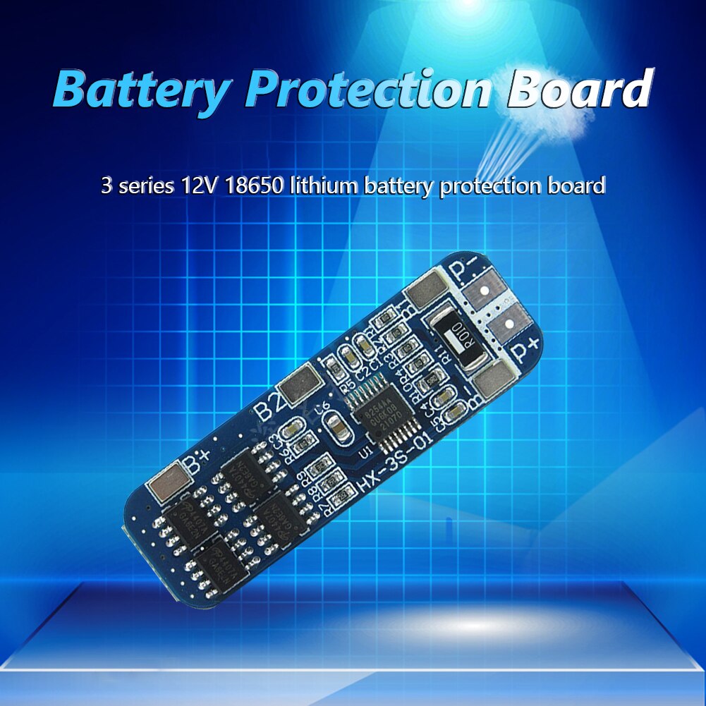 Placa de protección de batería de litio HX-3S-01 18650, módulo de cortocircuito Protector de sobredescarga, sobrecorriente