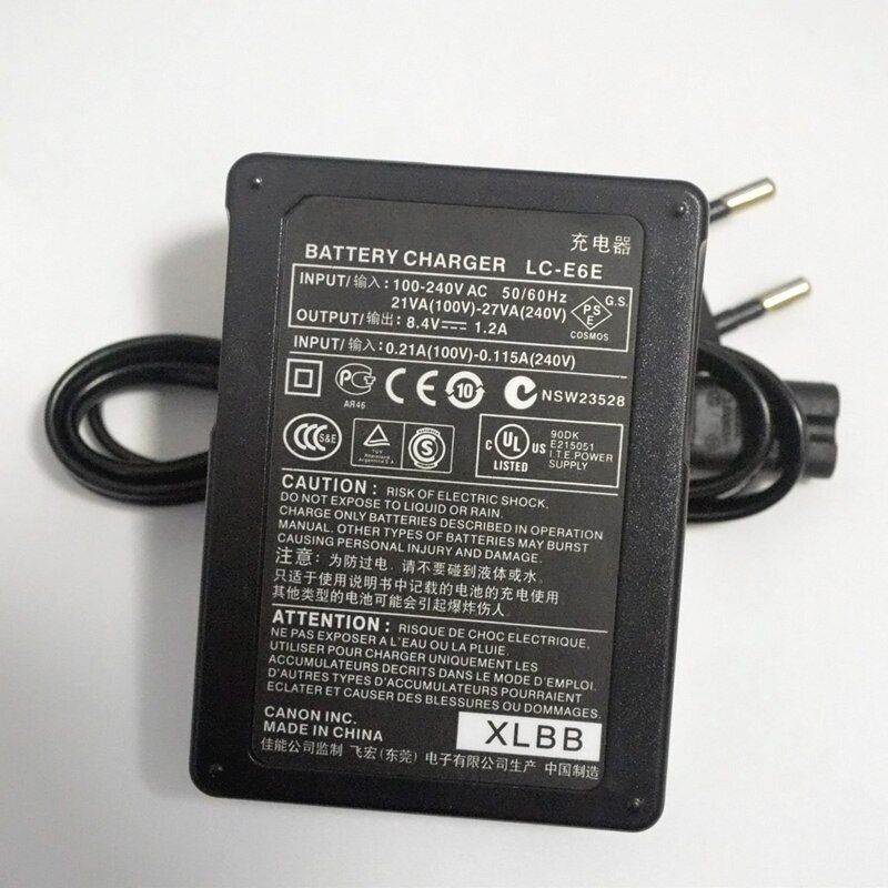 Cargador de batería para cámara enchufe de la UE LC-E6E LCE6E LCE6 LC E6 E6E para Canon EOS 70D 60D 6D 7D 5D2 5D3 LP-E6 GDeals: Default Title