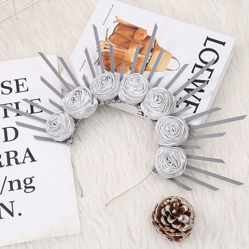 Crown Headband Golden Halo Hair Accessories Halo Goddess Crown Wedding Party Headwear Halloween Costume Star Headpiece: 1