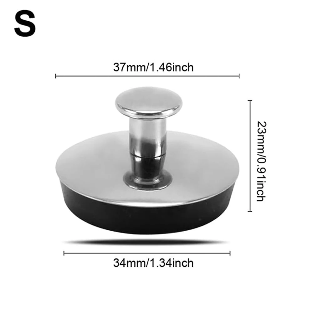 Tapón de fregadero de cocina, tapón de goma de acero inoxidable, tapones de drenaje duraderos para lavabo de baño, accesorios universales de cocina, 3/1 Uds.: Azul marino / 76mm