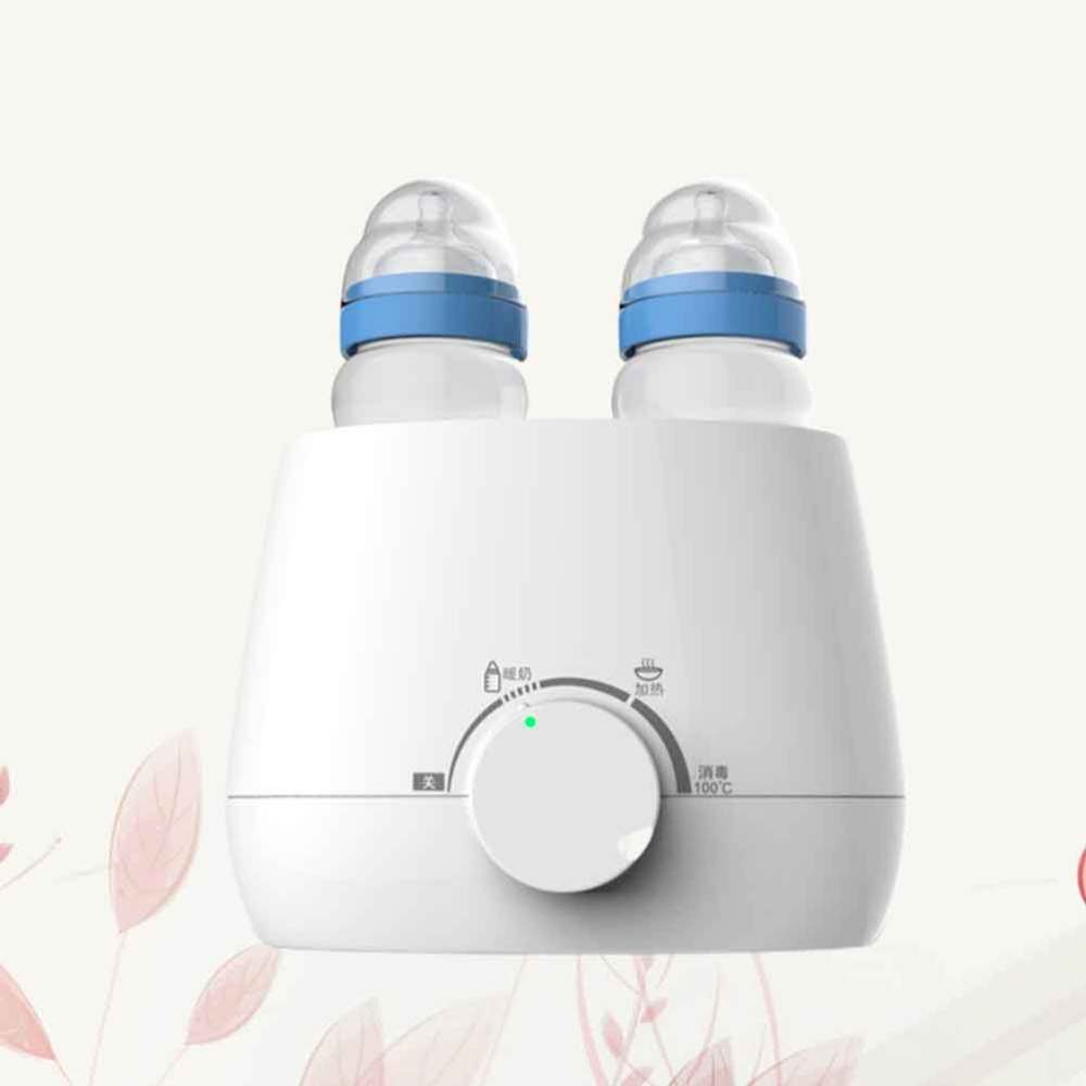 2 In 1 Bottle Warmer Feeding Bottle Sterilizer Liquid Heater Wine Warmer with US Plug White