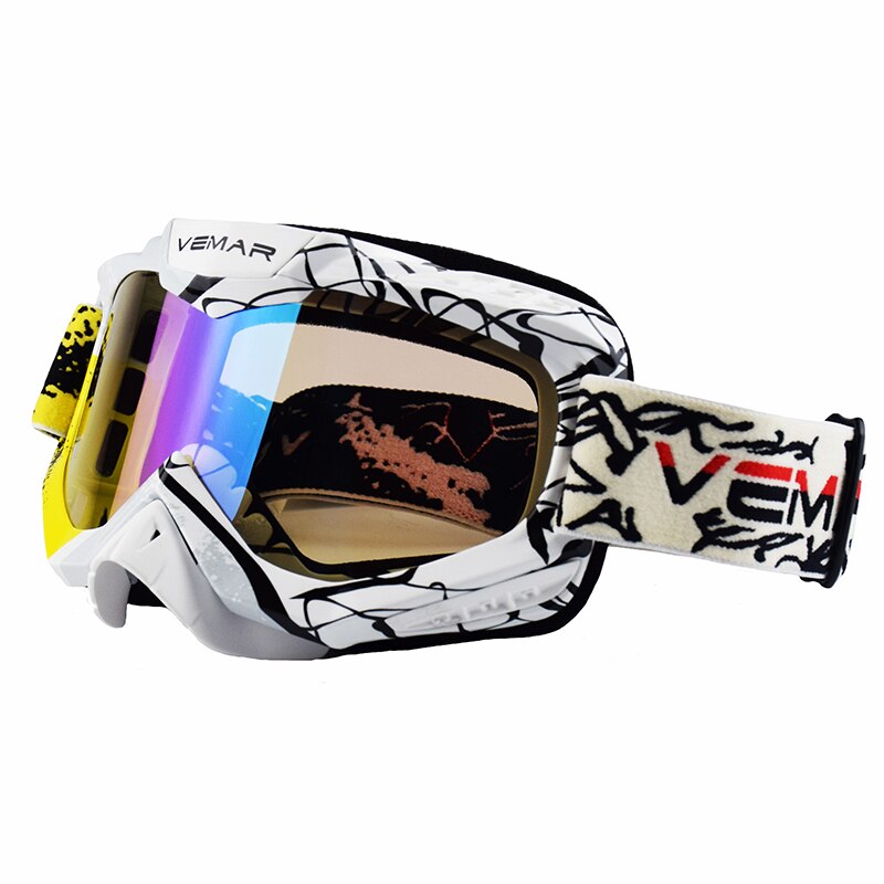 Vemar Motorbril Ski Bril Motorcross Bril Brillen Snowboard Bril Moto Motorbike Dirt Bike Kleurrijke Lens