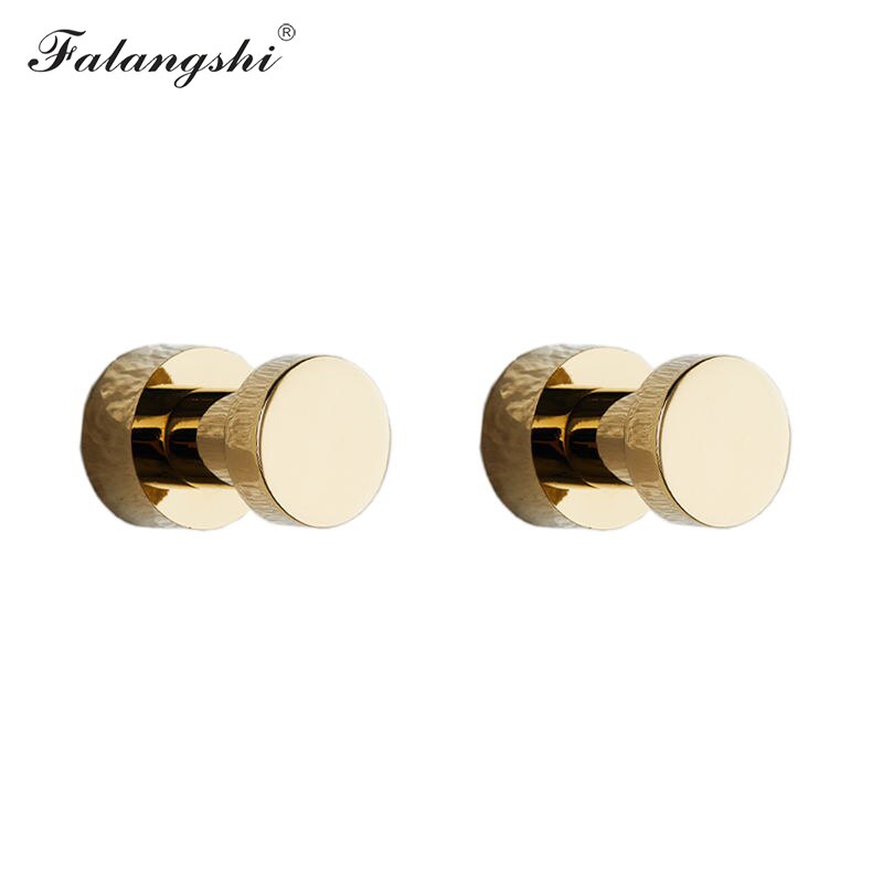 Wieszaki mosiężne wieszak na ubrania gospodarstwa domowego mała dekoracja Rustproof wieszak na ręcznik wieszak na płaszcze wieszak na klucze akcesoria łazienkowe WB8123: 2pcs Gold