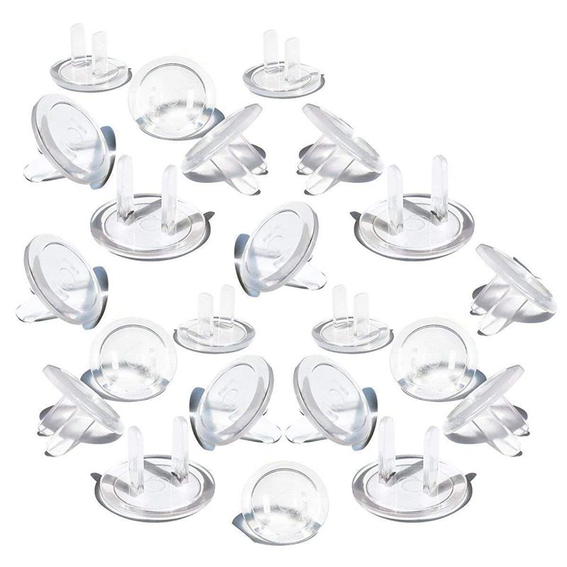 Outlet Plug Covers (50 Pack) Ultra Clear Kind Proof Elektrische Protector Veiligheid Caps Stopcontact Covers: Default Title