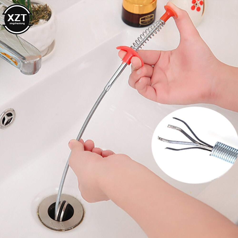 Garra de limpieza multifuncional, herramientas de limpieza de fregadero de cocina, removedor de zueco de pelo, grabador para desagües de ducha, lavabo de baño