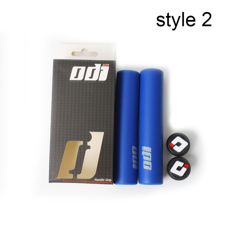 Odi cykelstyre grepp mtb silikon antisladd cykelstång greppskydd 130mm för road mountain hopfällbar blance cykeltillbehör: Blå -1 par-stil 2