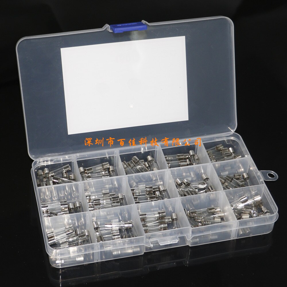150Pcs Type B Boxed 5X20Mm Glas Zekering 0.1A ~ 30A Zekering Set