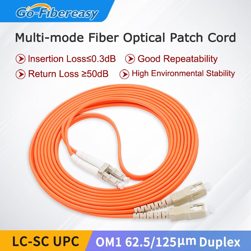 Fiber Optic Kabel LC UPC zu SC UPC Multimode-duplex-glasfaser Patchkabel 3,0mm 1m,3m,5m,10m,15m... Faser Optische Schalter Kabel