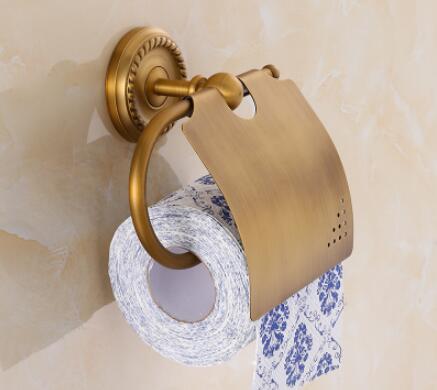 Antique Bathroom Accessories Corner Shelf,Toilet Brush Holder,Paper Holder,Towel Holder,towel rac, bathroom Hardware brass: MULTI