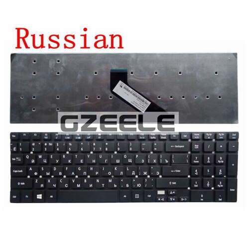 Russian/RU laptop Keyboard for Packard Bell EasyNote TV43HC TV43HR TV44HC TV44HR TV43CM TV44CM TV11HC MP-07F36D0-528: Black