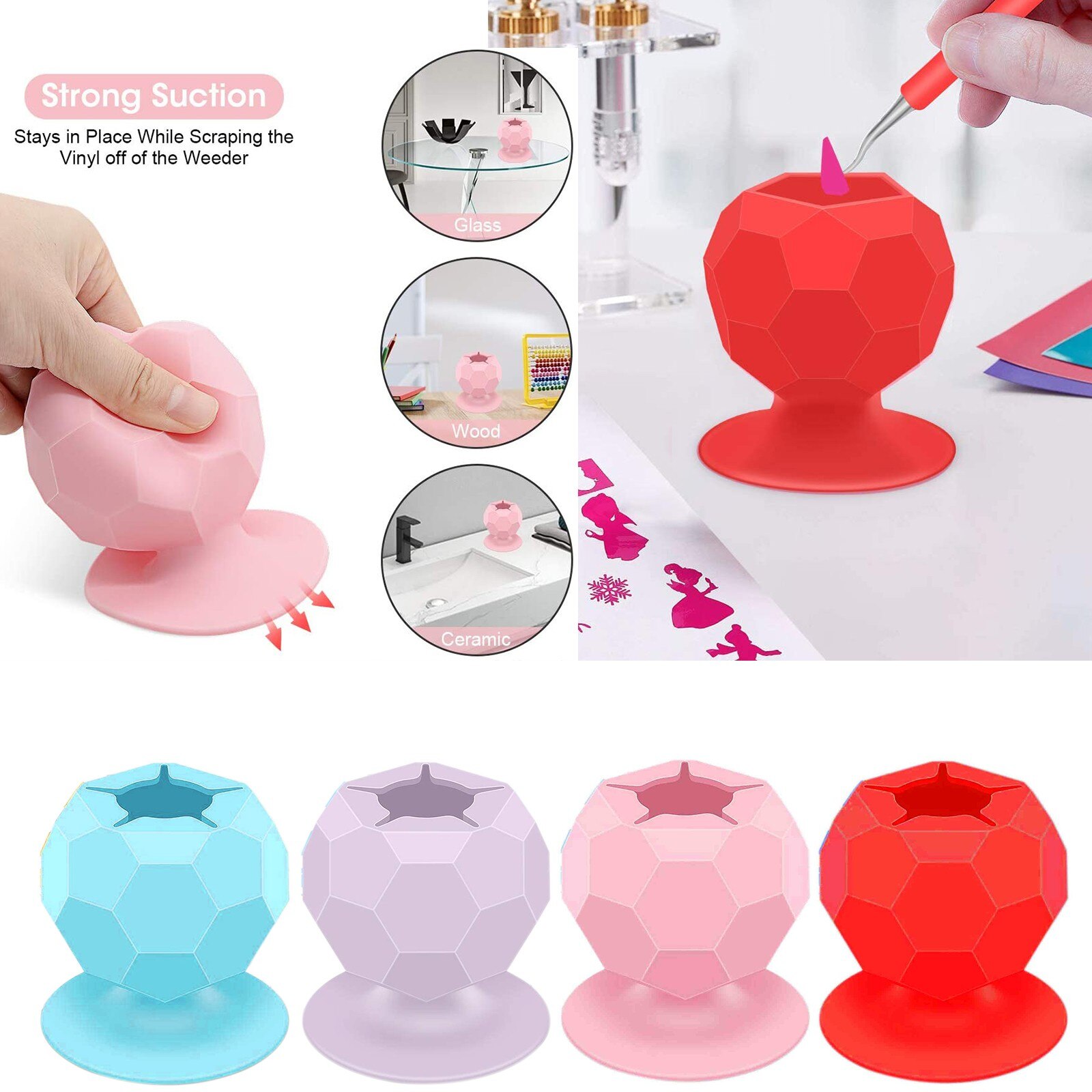 Handicraft Waste Collector Suctioned Vinyl Weeding Scrap Storage Collector Craft Weeding Tool DIY Handicraft Storage Box