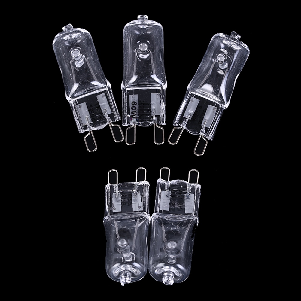5pcs/lot For Wall Lamp Clear Glass Each With An Inner Box Dimmable G9 Halogen Bulb 20W/40W/60W 220V 2900K Warm White