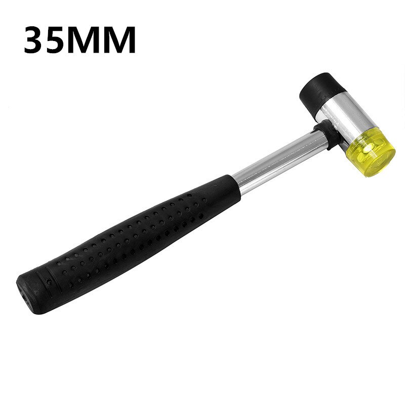 370g 35mm pehmeä vasara, kaksipuolinen pehmeä vasara, jossa luistamaton muovikahva itse tehty nahkatyökalu käsikäyttöinen vasara