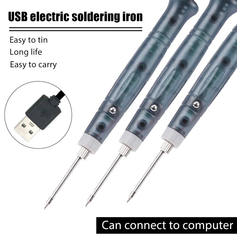 Soldering Iron Tip For USB Powered 5V 8W Mini Electric Soldering Iron Repair Tool