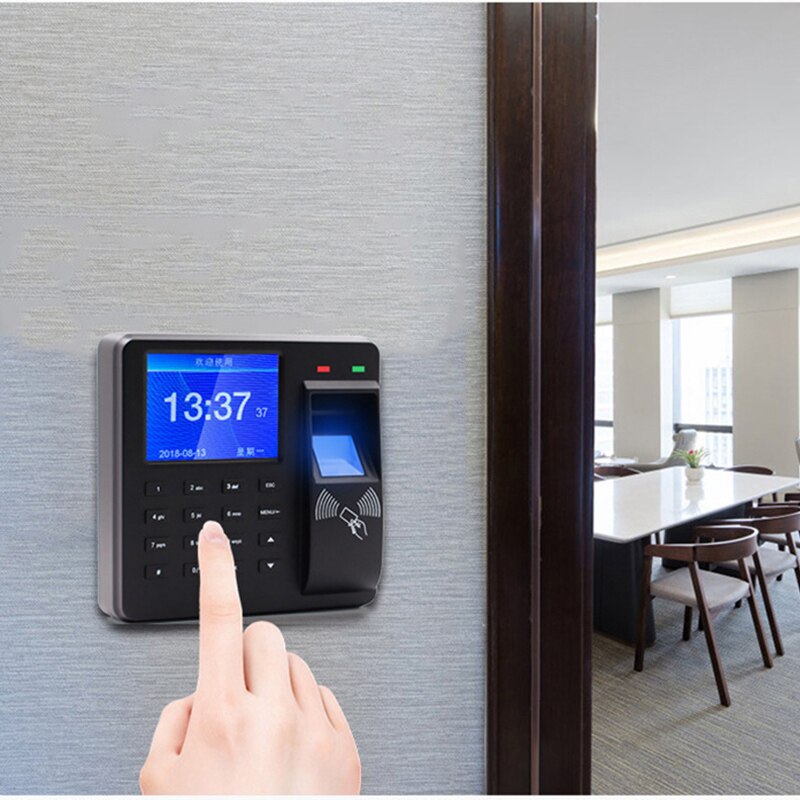 Biometric Fingerprint Recognition Device Time Attendance System Clock Recorder Employee Recognition Recording Electronic Machine
