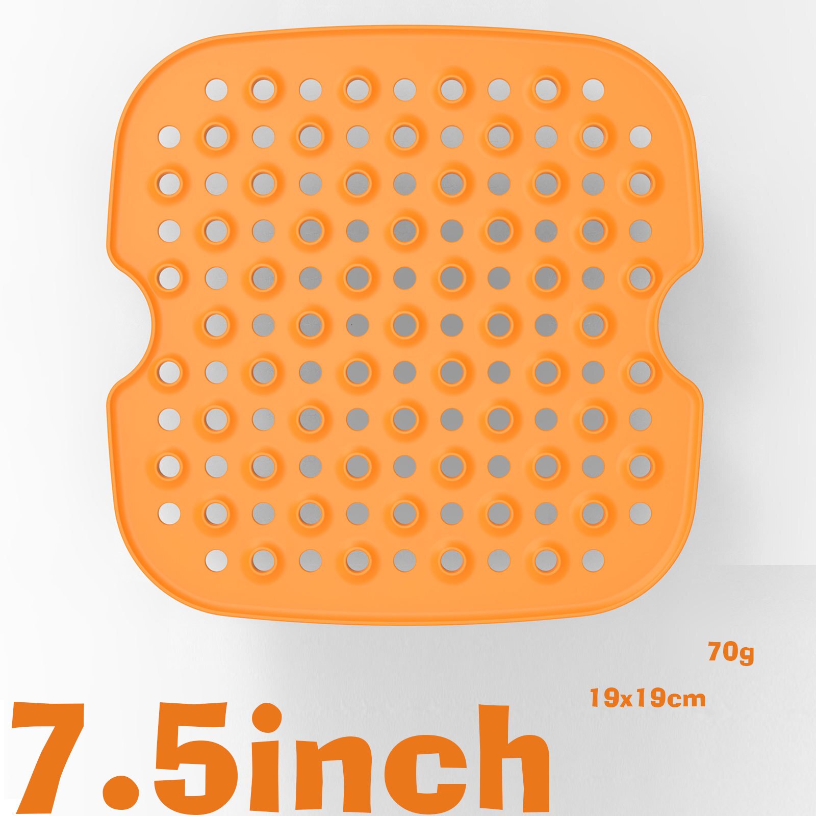 Air Fryer Liner Air Fryer Mat Food Grade Non-Stick Silicone Fryer Basket For 7.5~9-Inch Air Fryers Steamers Kitchen Accessories: 04