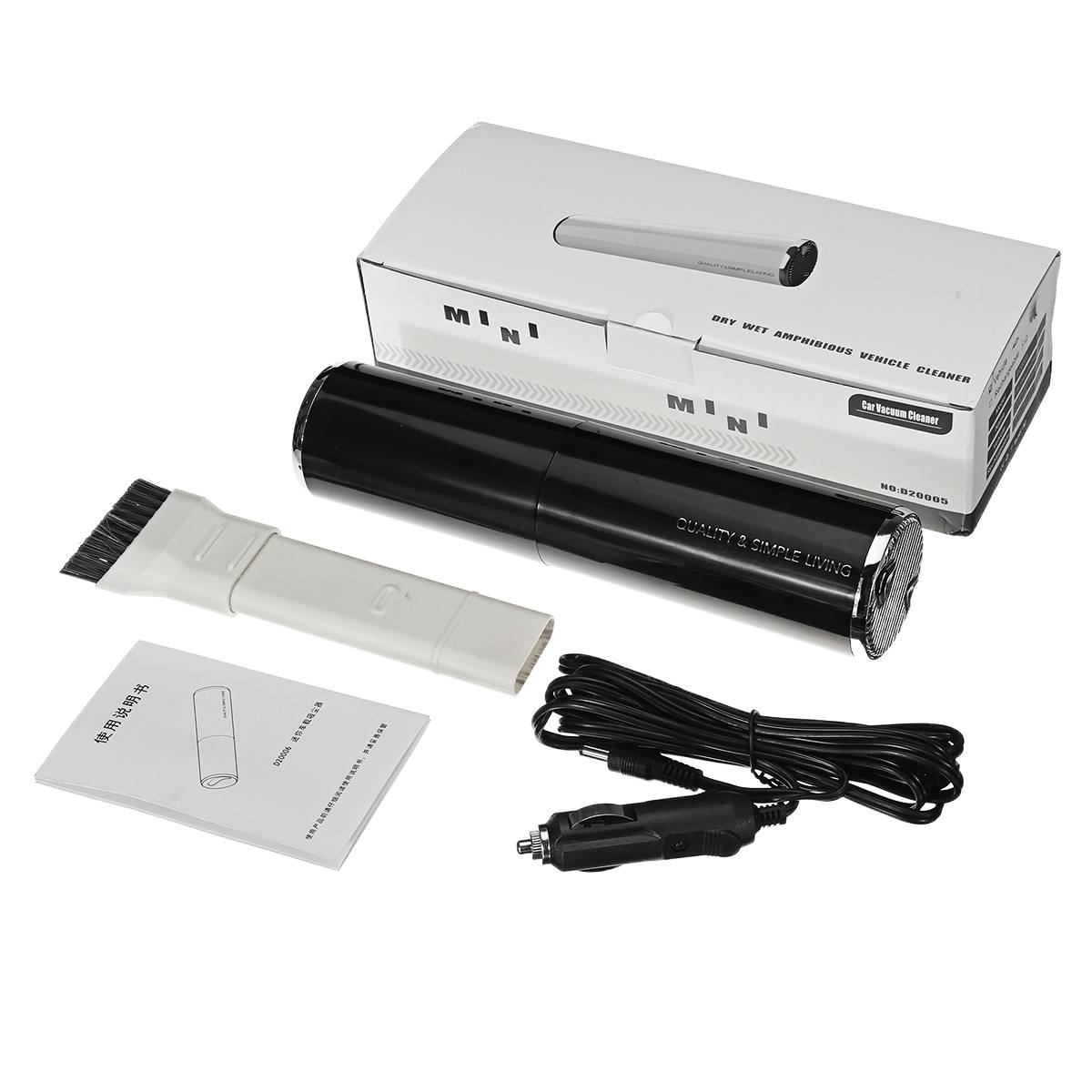 Car Vacuum 8000PA 150W 12V Handheld Vacuum Powerful Cyclone Suction Cleaner Wet/Dry Auto Portable for Car Home Pet: Black