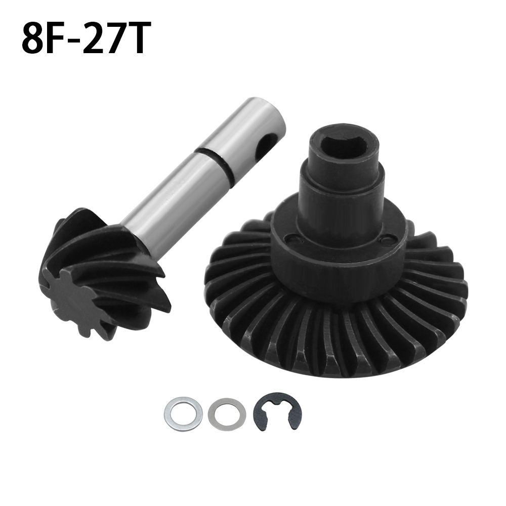 8T 24T/27T/30T/33T Staal Spiraalvormige Bevel As Gear Voor 1/10 rc Crawler Axiale SCX10 Ii Iii 90046 Axi03014 Capra 1.9 Utb: 8T 27T