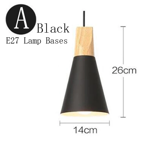 Tre, jern, flere typer pendellamper til spisestue, kjøkkenøy, stue, ledet-lampe, loft, hengende makaron-belysning: Varm hvit / Svart