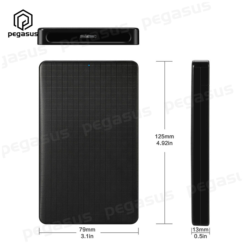 Grid Pattern Business Style USB 3.0 Mobile Hard Disk Box 2.5 Inch SATA Notebook Hard Disk Box With Data Cable
