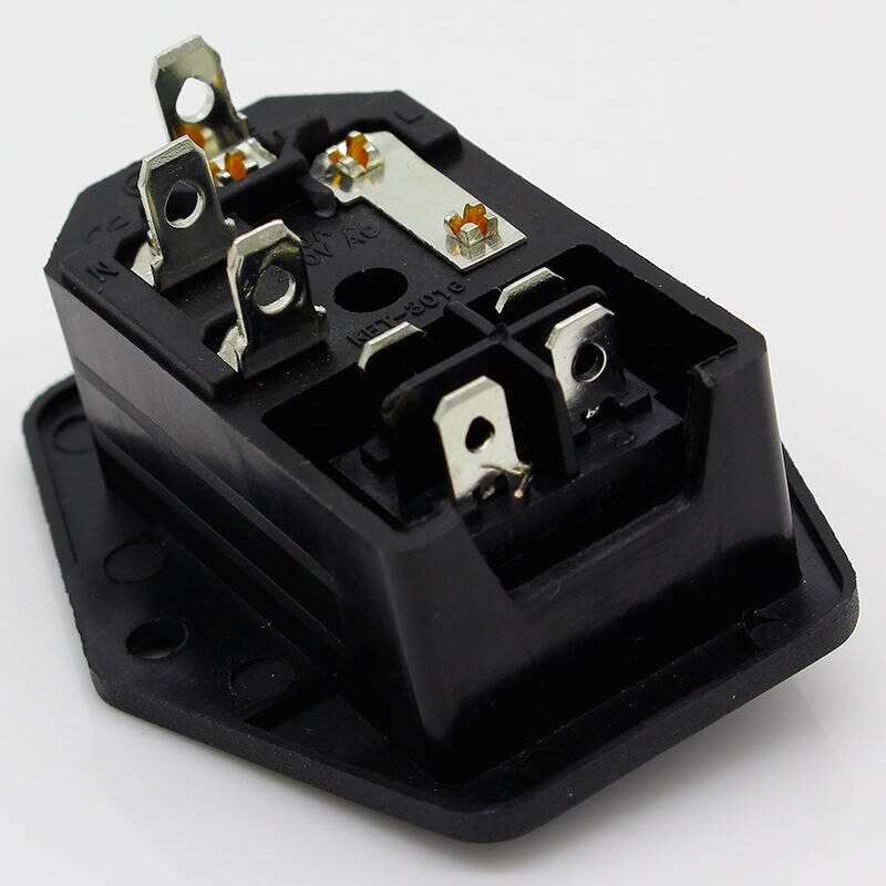 Power Rocker Switch Iec 3 Pin 320 C14 Inlaat Stopcontacten Switch Connector Plug 10A 250V