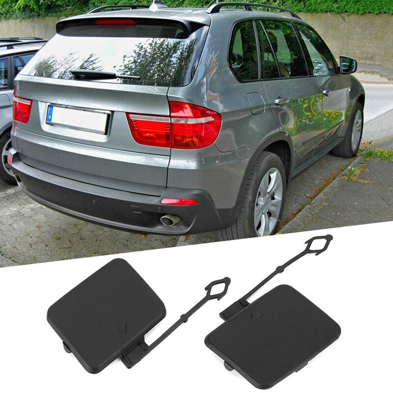 Bumper Towing Tow HOOK Eye Cover Cap for -BMW X5 E70 51127158447 51127158448